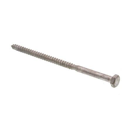 Hex Lag Screw 1/4in X 5in A307 Grade A Hot Dip Galvanized Steel 100PK